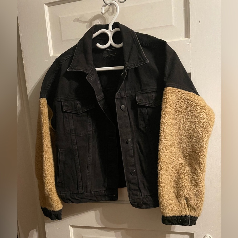 Zara Denim and Shearling Jacket